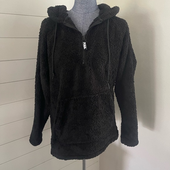 PINK 1/4 Zip Sherpa Hoodie - Picture 2 of 4